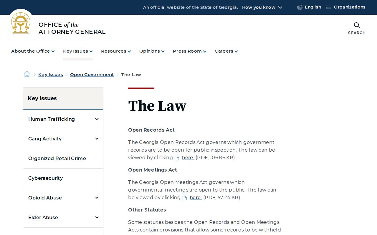 Hancock County civil docket Georgia Open Records law source