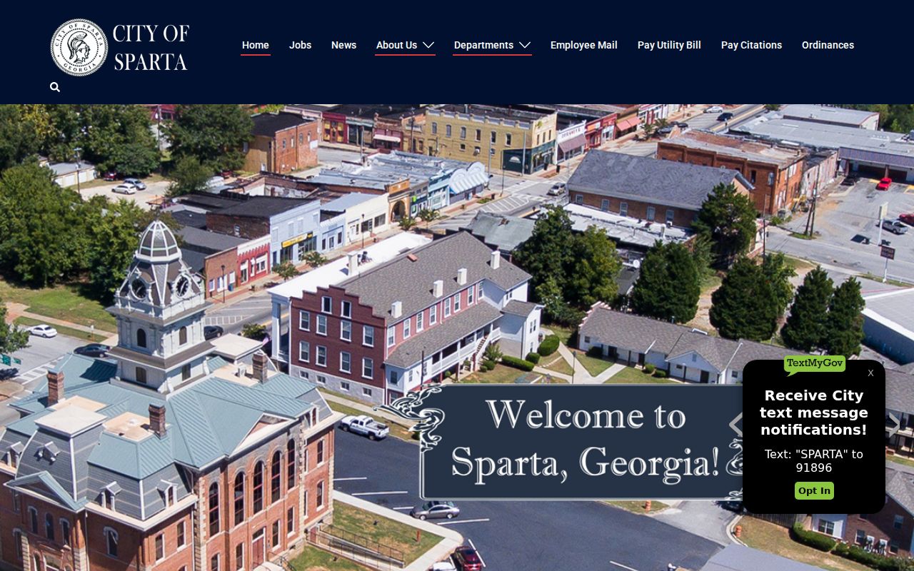 Official City of Sparta website for municipal court routing